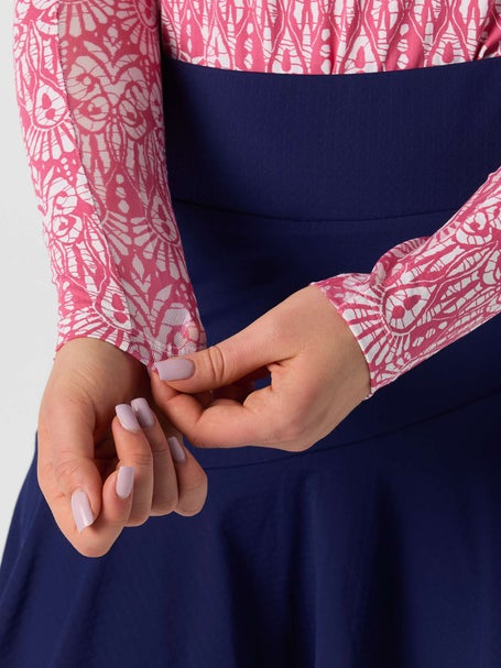 IBKUL Womens Barbara Long Sleeve Zip Top - Watermelon