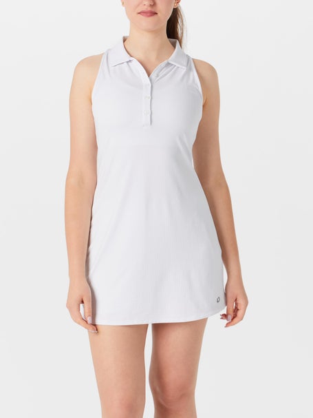 IBKUL Womens Collared Tennis Dress - White