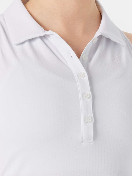 IBKUL Womens Collared Tennis Dress - White