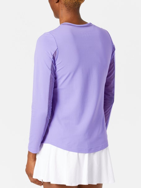 IBKUL Womens Solid Long Sleeve Top - Lavender