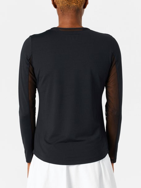 IBKUL Womens Solid Long Sleeve Top - Black