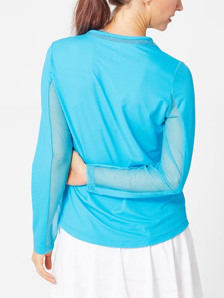 IBKUL Womens Solid Long Sleeve Top - Turq