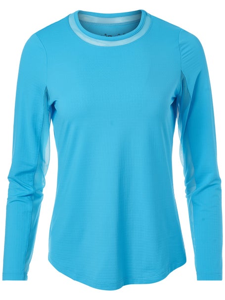 IBKUL Womens Solid Long Sleeve Top - Turq