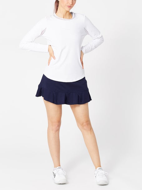 IBKUL Womens Solid Long Sleeve Top - White