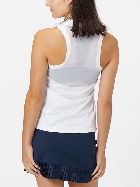 InPhorm Womens Neisha Classic Polo Tank-White