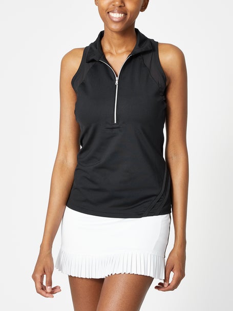 InPhorm Womens Neisha Sleeveless Polo - Black