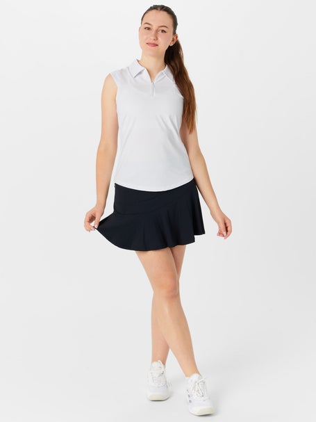 IBKUL Womens Sleeveless Polo - White