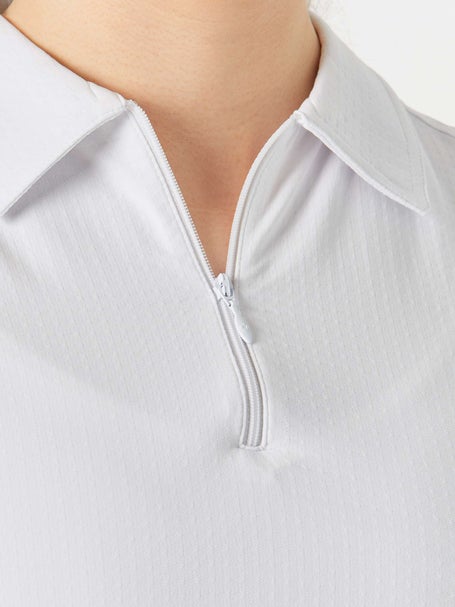 IBKUL Womens Sleeveless Polo - White