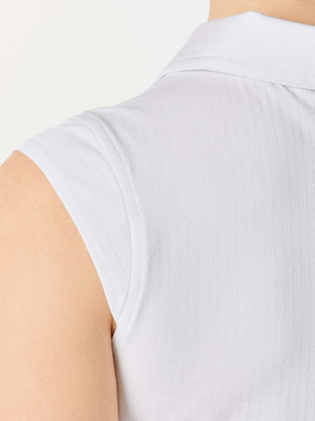 IBKUL Womens Sleeveless Polo - White