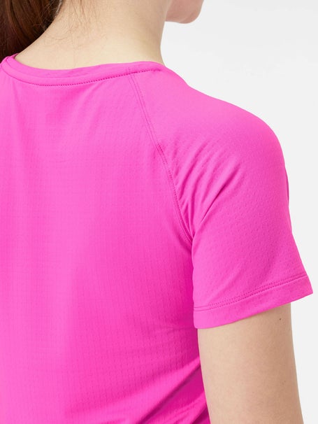 IBKUL Womens Solid Short Sleeve - Hot Pink