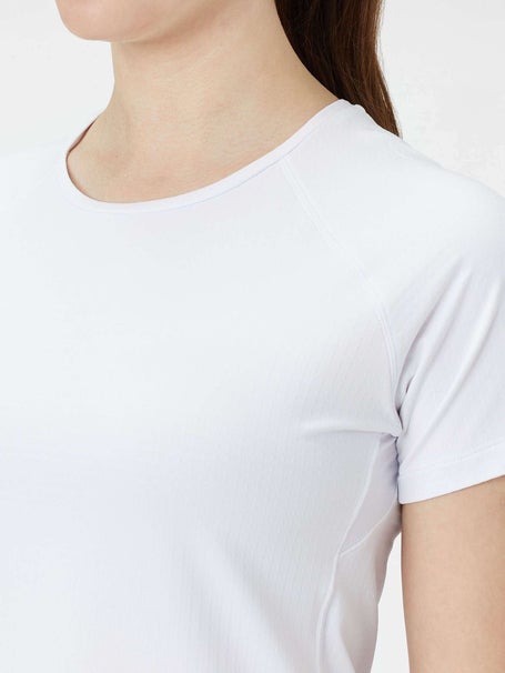 IBKUL Womens Solid Short Sleeve - White