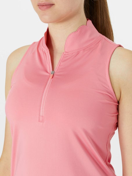 Jofit Womens Sherbet Scallop Mock Tank