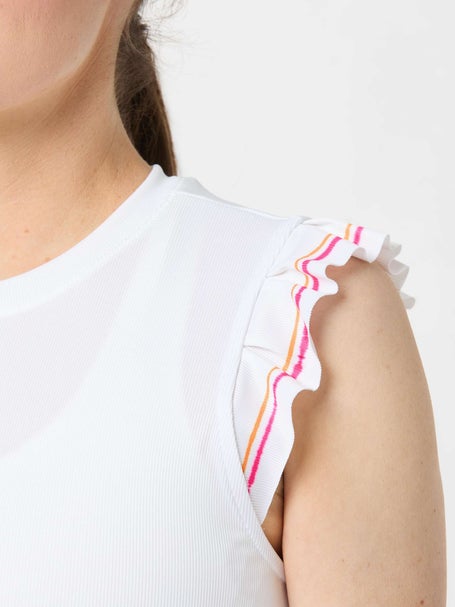 Lucky in Love Womens Classic Stripes Rib Tank