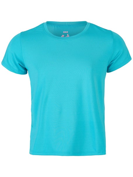 Lucky In Love Girls Core Boxy Top - Ocean