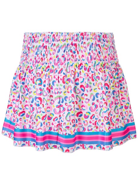 Lucky In Love Girls Cheetah Drip Smock Skirt