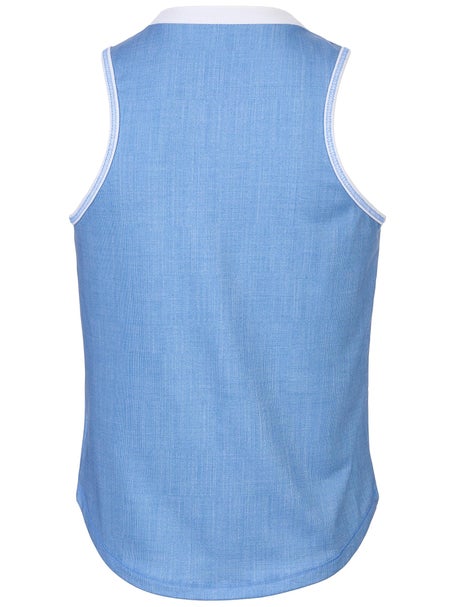 Lucky In Love Girls Linen Play Henley Tank