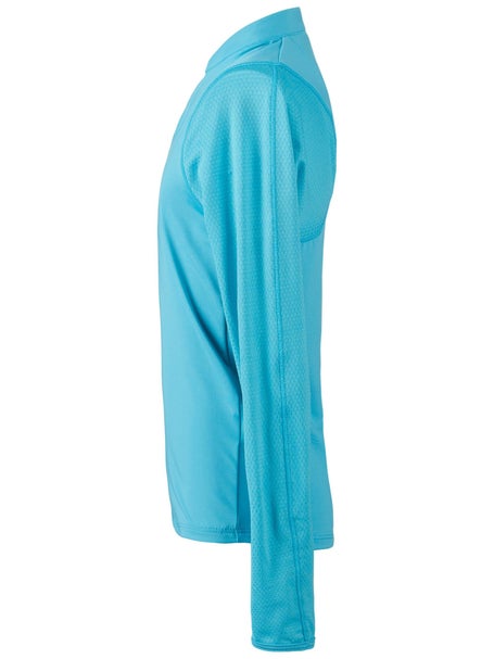 Lucky in Love Girls Mandarin Collar LS - Ocean