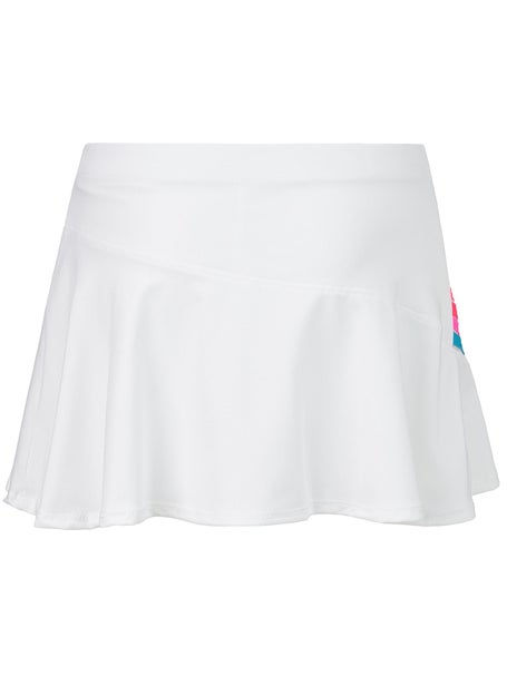 Lucky in Love Girls Prisma Stripe Skirt- White