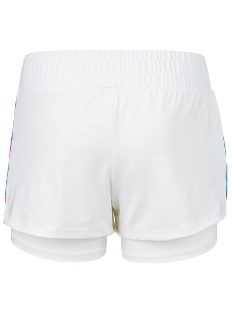 Lucky in Love Girls Prisma Stripe Short- White