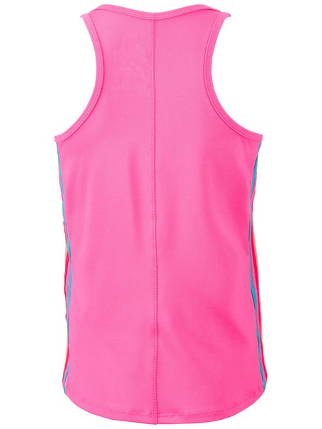 Lucky in Love Girls Prisma Stripe Tank - Pink