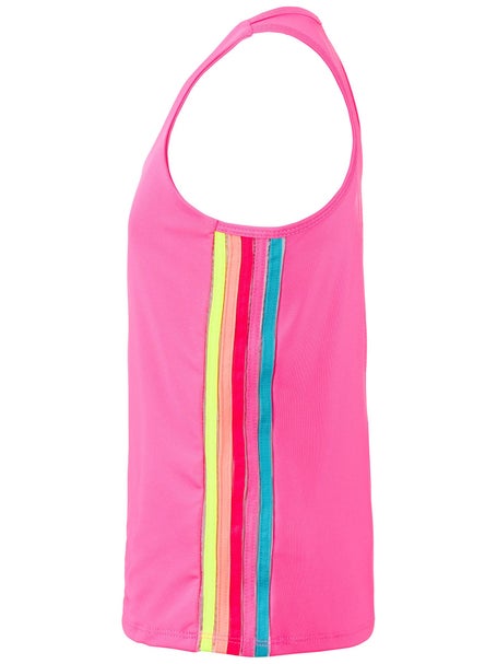 Lucky in Love Girls Prisma Stripe Tank - Pink