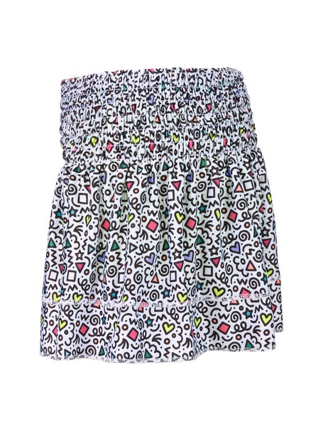 Lucky in Love Girls Retro Doodles Smocked Skirt