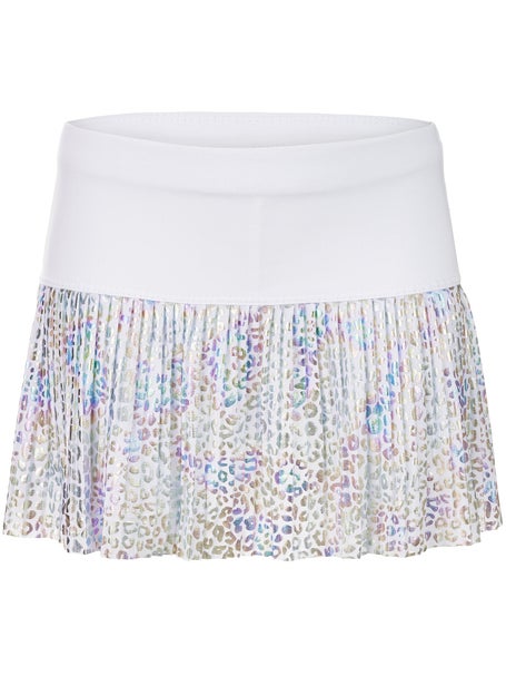 Lucky in Love Girls Rainbow Leopard Pleat Skirt