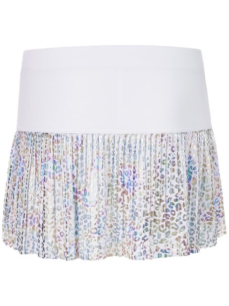 Lucky in Love Girls Rainbow Leopard Pleat Skirt
