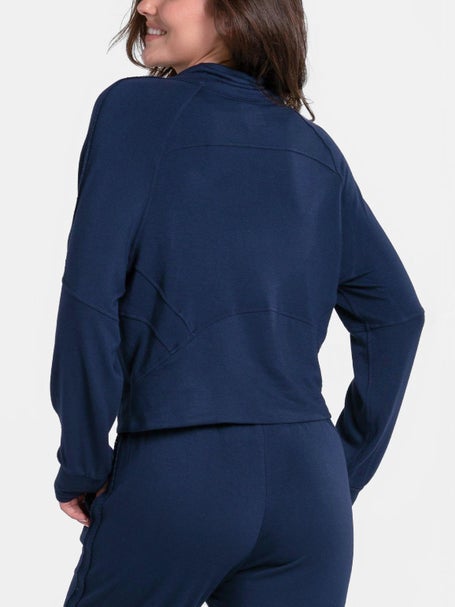 Lucky in Love Womens Apres Lucky Break Half Zip - Navy