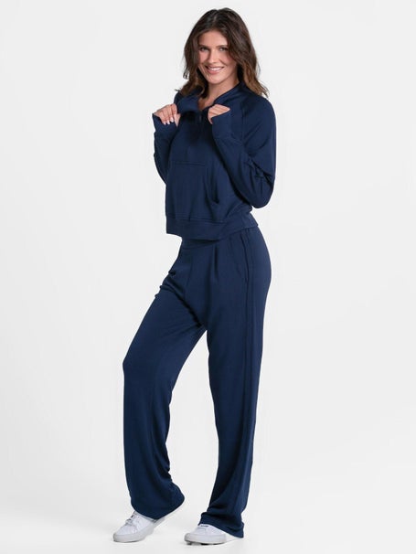 Lucky in Love Womens Apres Lucky Break Half Zip - Navy