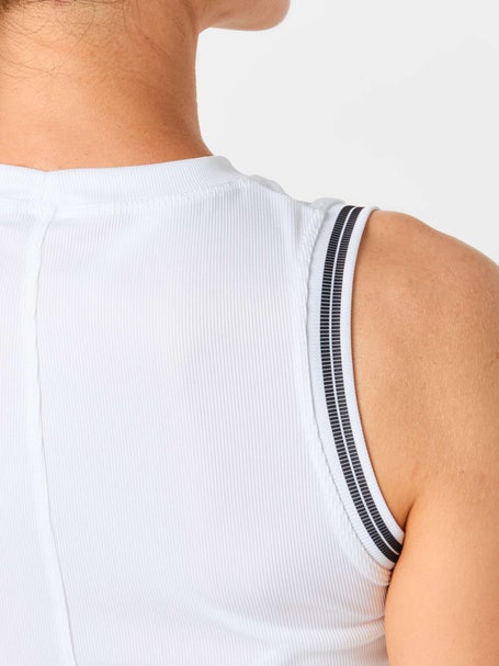 Lucky In Love Womens Action Stripe Muscle Tank