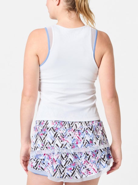 Lucky In Love Womens Blues High Neck Action Tank