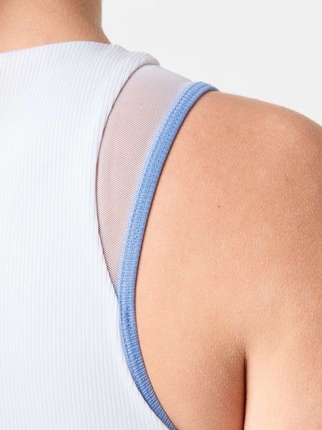 Lucky In Love Womens Blues High Neck Action Tank