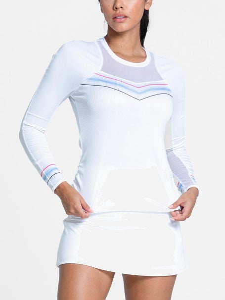 Lucky In Love Womens Blue Streak Long Sleeve