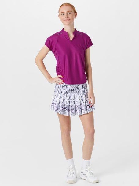 Lucky In Love Womens Berry Buzz Pleat Skirt