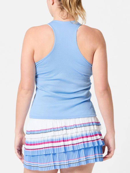 Lucky In Love Womens Blue Streak Tank