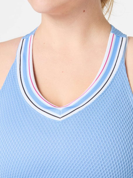 Lucky In Love Womens Blue Streak Tank