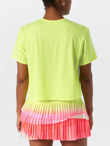 Lucky In Love Womens L-UV Power Box Top - Lemon