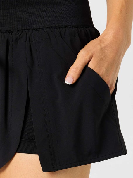 Lucky In Love Womens Cargo Pocket Wrap Skirt - Black