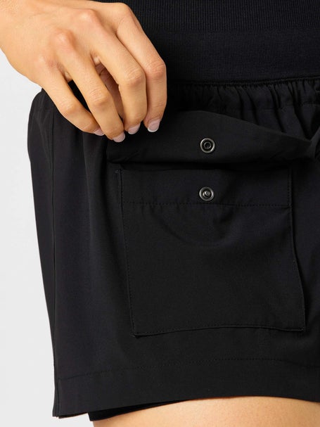 Lucky In Love Womens Cargo Pocket Wrap Skirt - Black