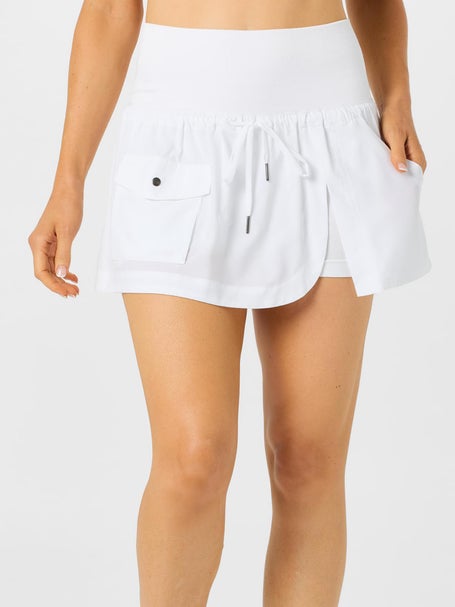 Lucky In Love Womens Cargo Pocket Wrap Skirt - White