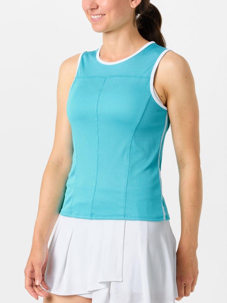 Lucky in Love Womens Waves Crosscourt Tank