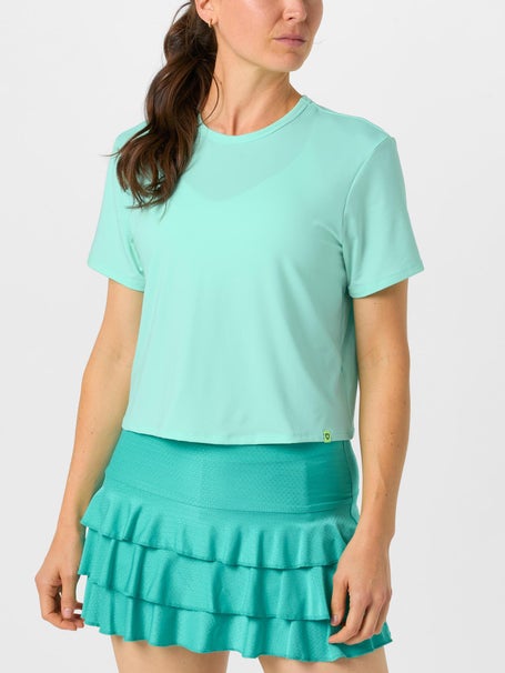 Lucky In Love Womens L-UV Power Box Top - Capri