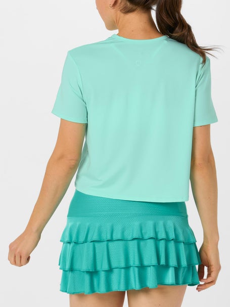 Lucky In Love Womens L-UV Power Box Top - Capri