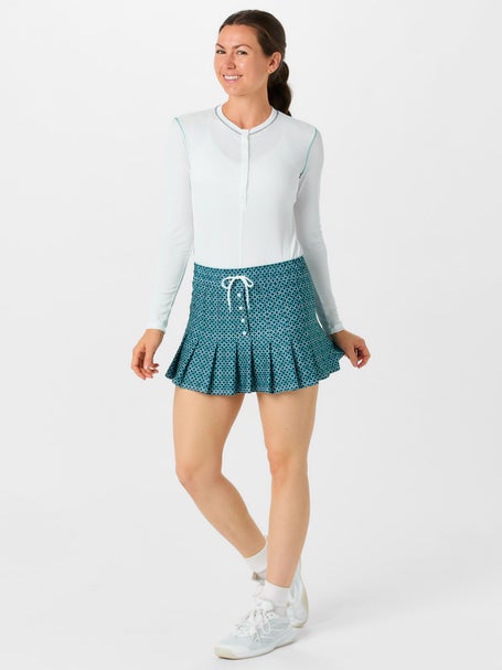 Lucky In Love Womens Eyelet Riviera Henley Long Sleeve