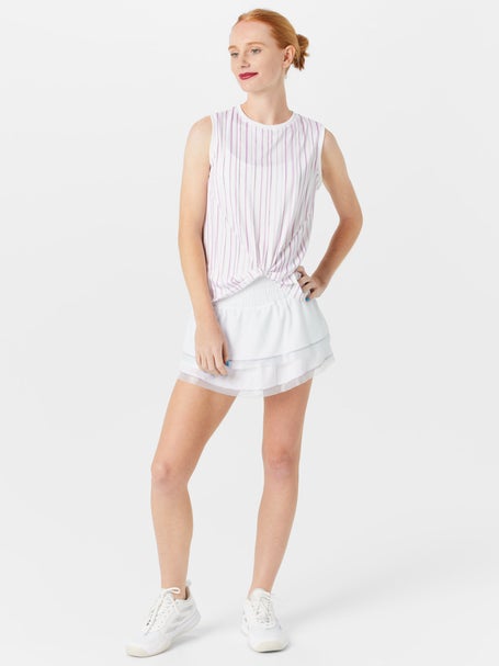 Lucky In Love Womens High Waist Double Ruffle Skirt