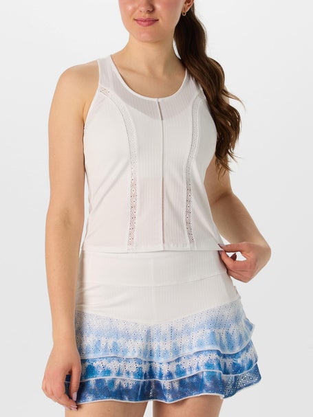 Lucky In Love Womens Shibori Lace Corset Tank