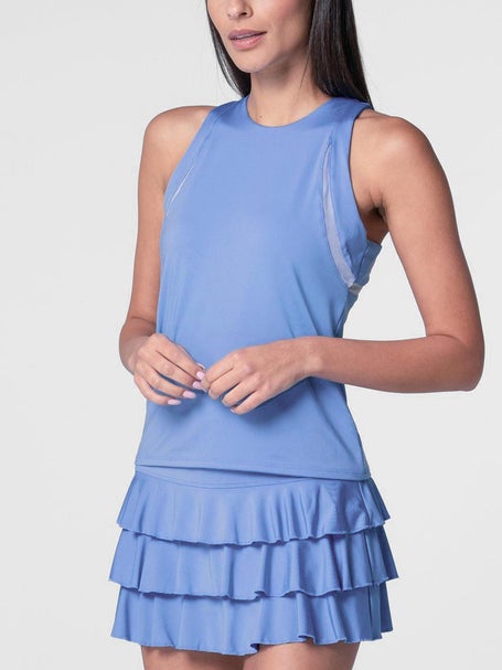 Lucky In Love Womens Linen High Neck Action Tank