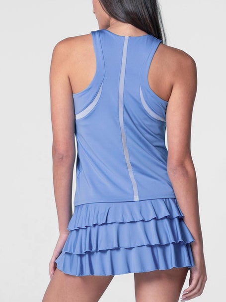 Lucky In Love Womens Linen High Neck Action Tank