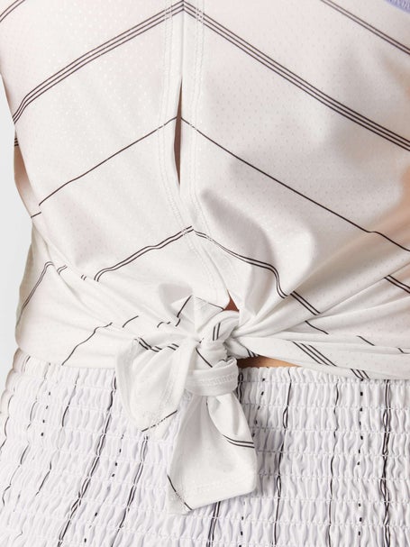 Lucky In Love Womens Lavender Love Tie Back Tank